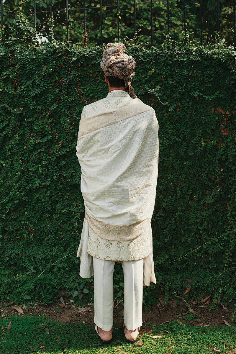 Republic By Omar Farooq | Sherwani Couture | Pearl White Shawl -  Republic by Omar Farooq SHERWANI COUTURE - Original Designer Dress - House of Maryam