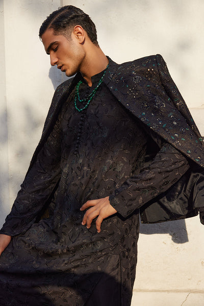 Republic By Omar Farooq | Bandhgala Suit | "Soroush" Bandhgala Jacket -  Republic by Omar Farooq Bandhgala Suit - Original Designer Dress - House of Maryam