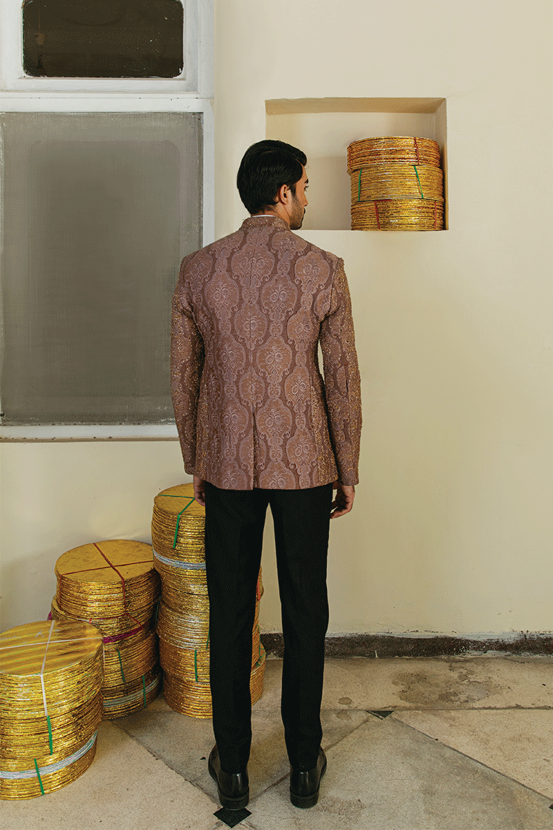 Republic By Omar Farooq | Luxury Rtw | Resin Purple Mesh Prince Caot -  Republic by Omar Farooq Luxury RTW - Original Designer Dress - House of Maryam