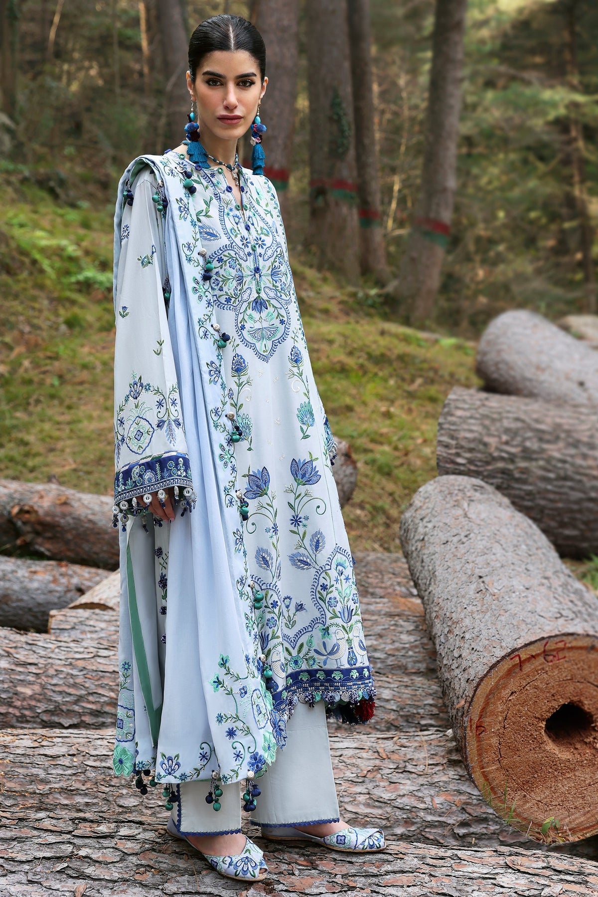 Zaha | Lawn 25 | KASHUR (ZL25-11 A) -  Zaha Ladies Clothes - Original Designer Dress - House of Maryam