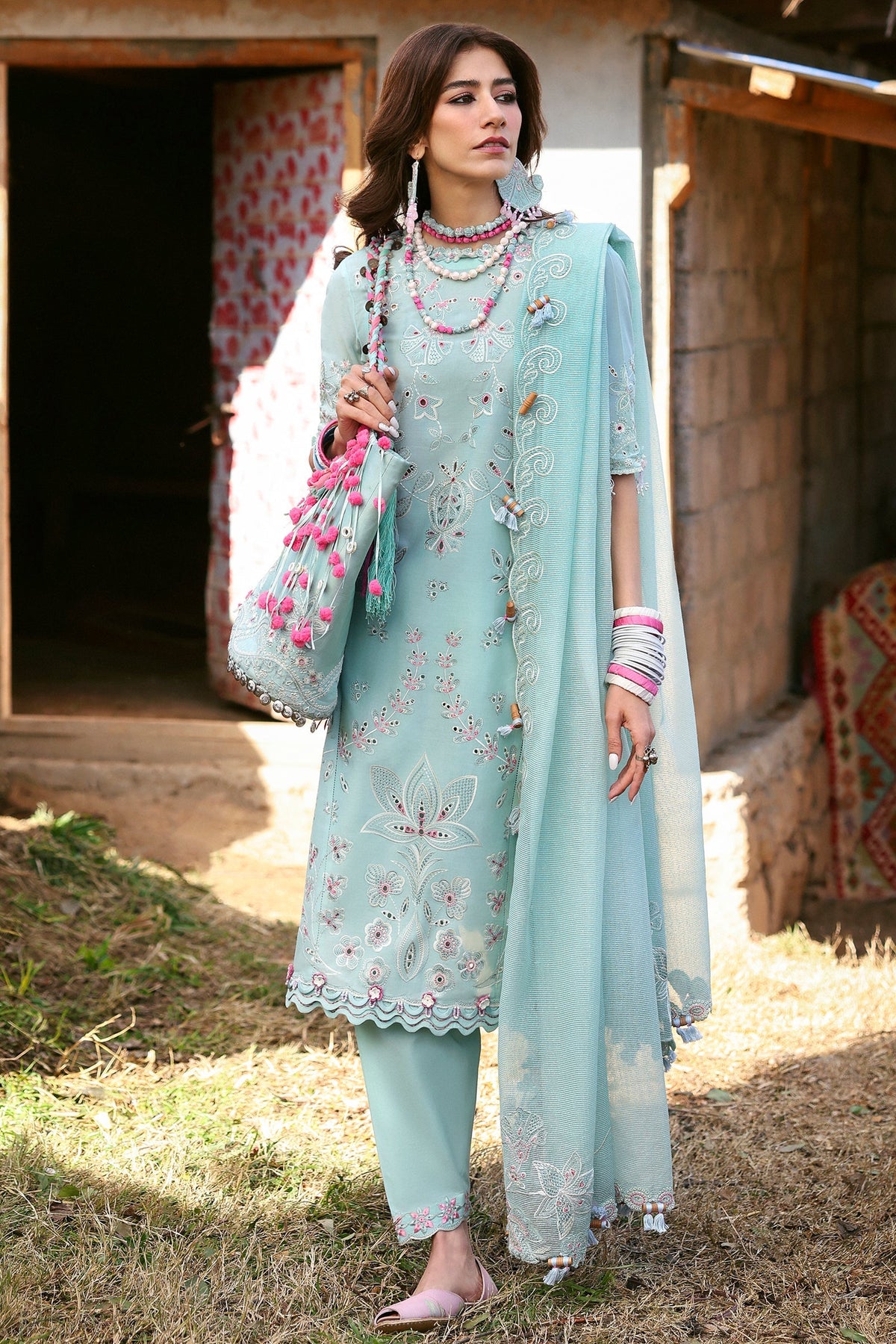 Zaha | Lawn 25 | AABROO (ZL25-05 A) -  Zaha Ladies Clothes - Original Designer Dress - House of Maryam