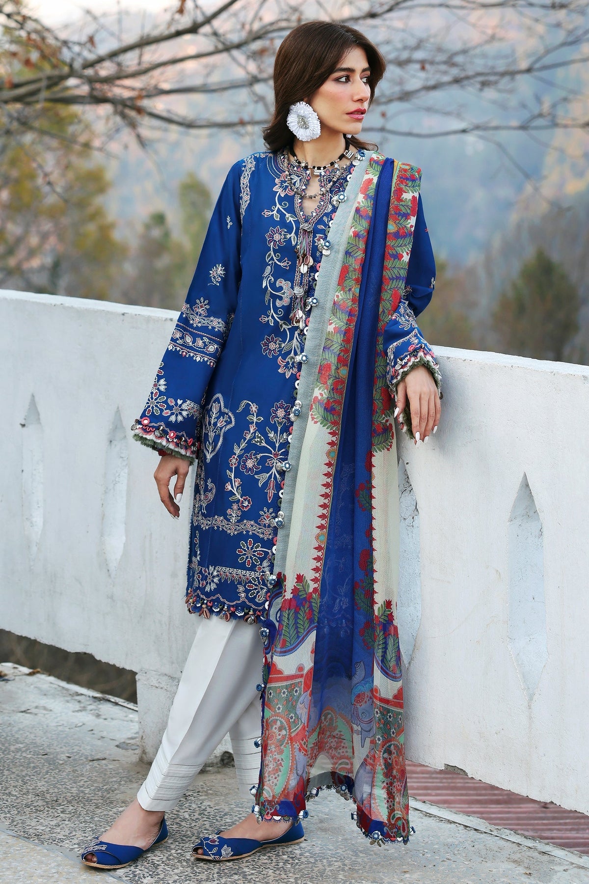 Zaha | Lawn 25 | MAYA (ZL25-15 B) -  Zaha Ladies Clothes - Original Designer Dress - House of Maryam
