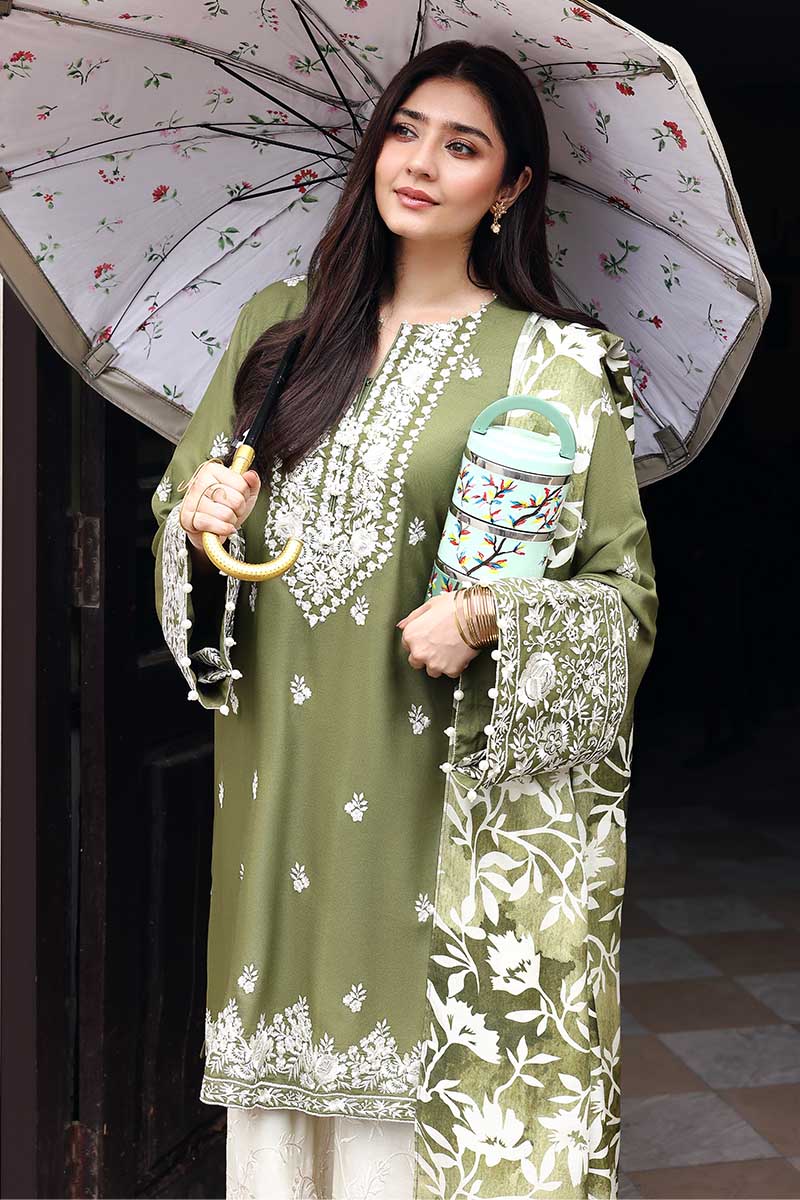 Cross Stitch | Khaddar Linen 25 | MOSS REVERIE, image 4