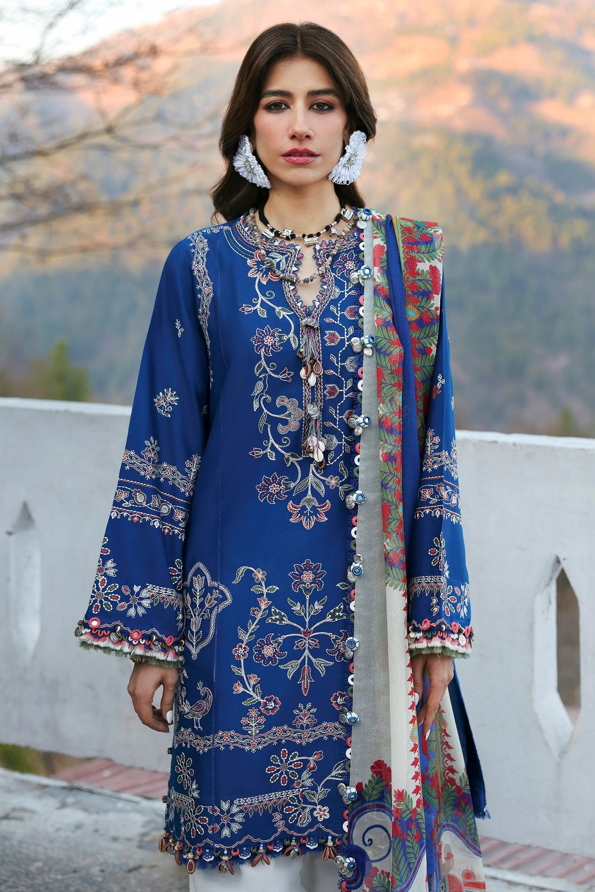 Zaha | Lawn 25 | MAYA (ZL25-15 B) -  Zaha Ladies Clothes - Original Designer Dress - House of Maryam