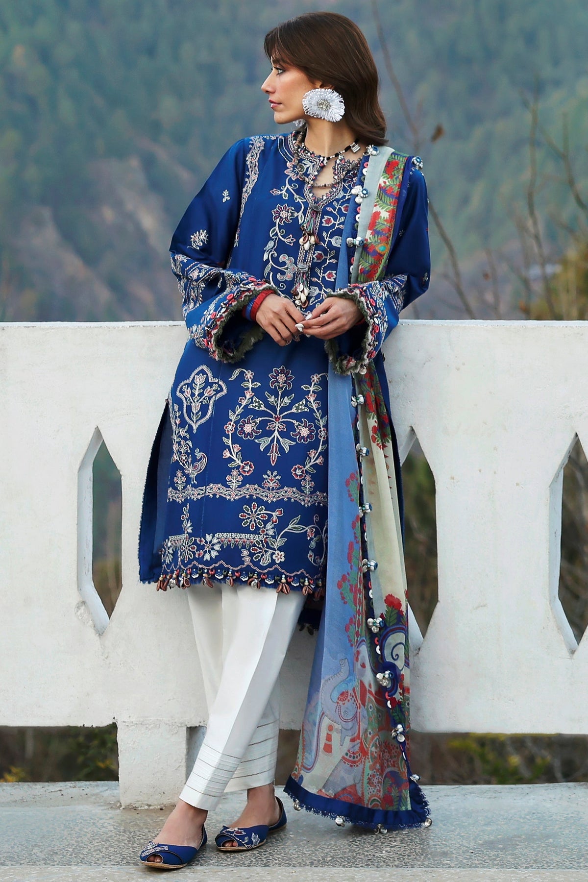 Zaha | Lawn 25 | MAYA (ZL25-15 B) -  Zaha Ladies Clothes - Original Designer Dress - House of Maryam