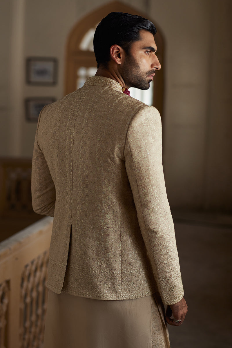 Republic By Omar Farooq | Bandhgala Suit | "Darius' Bandhgala Jacket -  Republic by Omar Farooq Bandhgala Suit - Original Designer Dress - House of Maryam