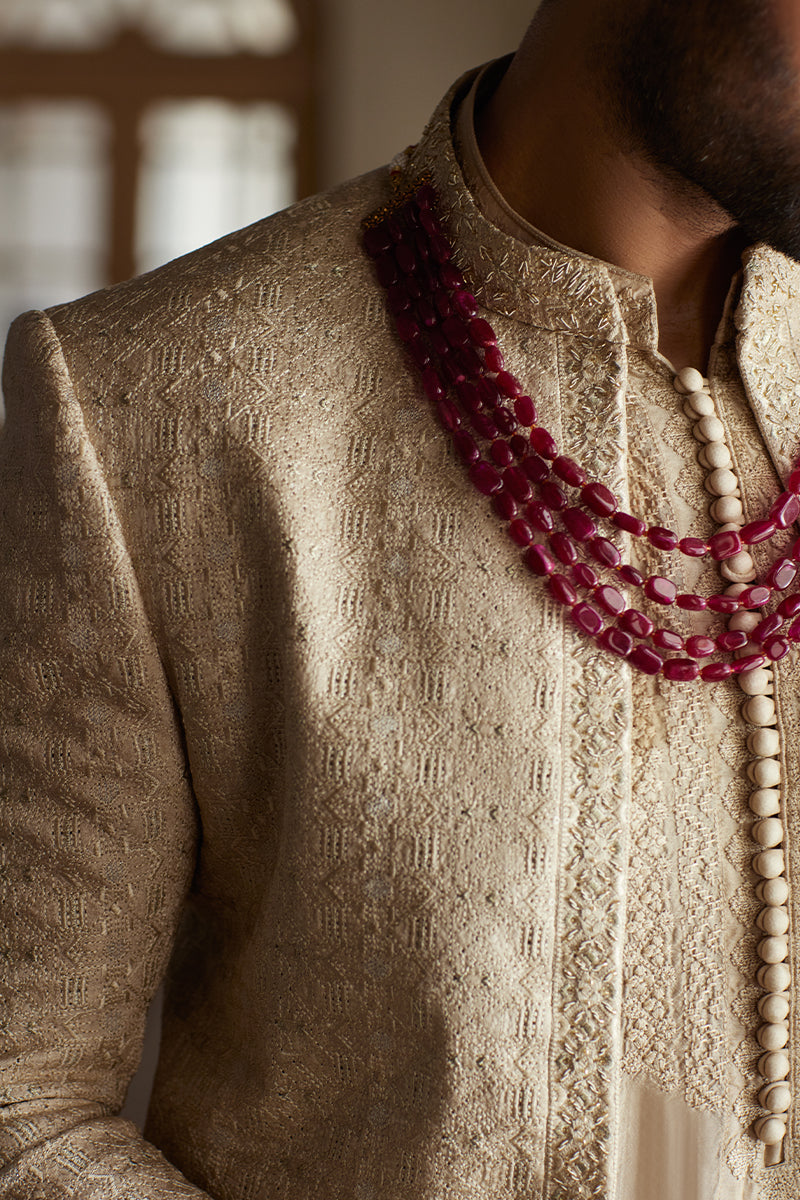 Republic By Omar Farooq | Bandhgala Suit | "Darius' Bandhgala Jacket -  Republic by Omar Farooq Bandhgala Suit - Original Designer Dress - House of Maryam