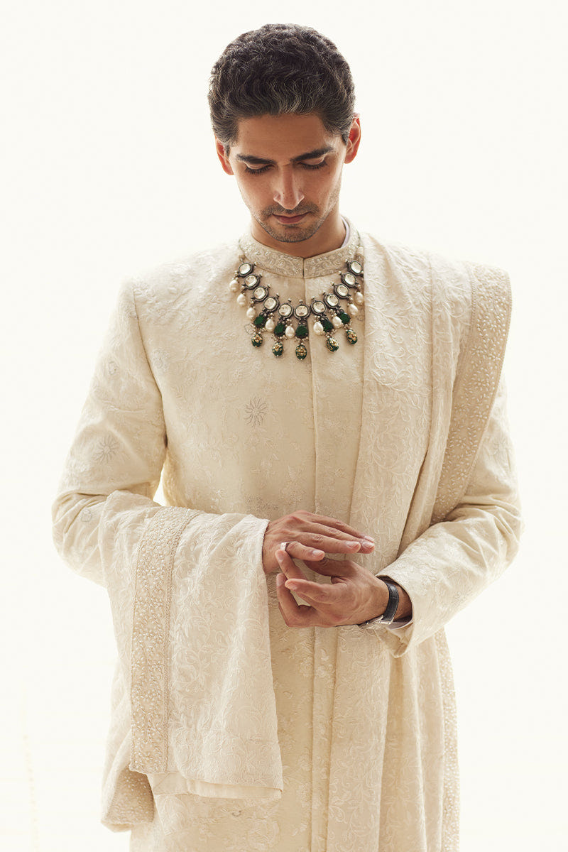 Republic By Omar Farooq | Luxury Rtw | "Nufail" Shawl -  Republic by Omar Farooq Luxury RTW - Original Designer Dress - House of Maryam