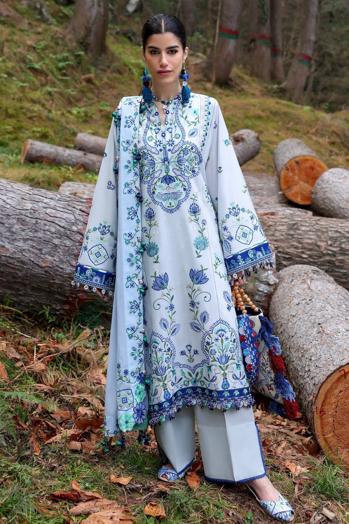 Zaha | Lawn 25 | KASHUR (ZL25-11 A) -  Zaha Ladies Clothes - Original Designer Dress - House of Maryam