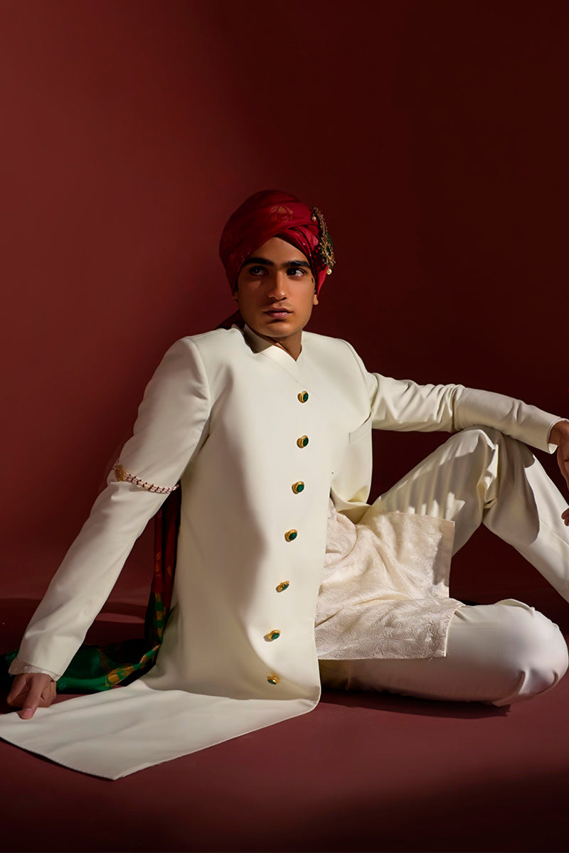 Republic By Omar Farooq | Sherwani | "Mustafa" Sherwani -  Republic by Omar Farooq Sherwani - Original Designer Dress - House of Maryam