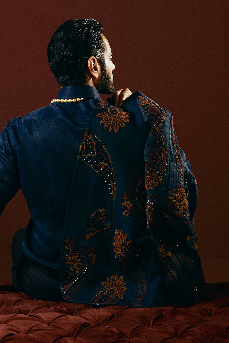 Republic By Omar Farooq | Bandhgala Suit | "Murtasim" Bandhgala Jacket -  Republic by Omar Farooq Bandhgala Suit - Original Designer Dress - House of Maryam