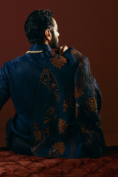 Republic By Omar Farooq | Bandhgala Suit | "Murtasim" Bandhgala Jacket -  Republic by Omar Farooq Bandhgala Suit - Original Designer Dress - House of Maryam