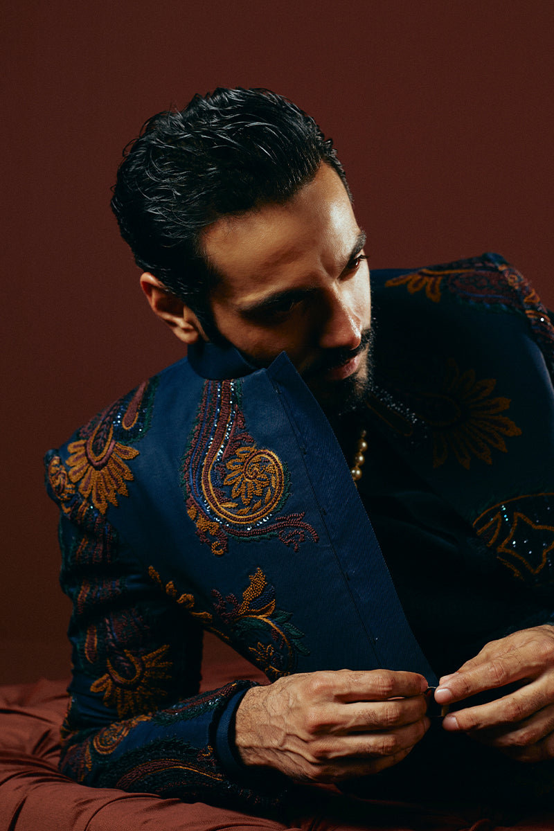 Republic By Omar Farooq | Bandhgala Suit | "Murtasim" Bandhgala Jacket -  Republic by Omar Farooq Bandhgala Suit - Original Designer Dress - House of Maryam