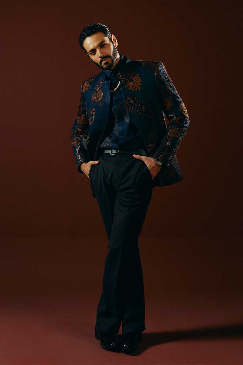 Republic By Omar Farooq | Bandhgala Suit | "Murtasim" Bandhgala Jacket -  Republic by Omar Farooq Bandhgala Suit - Original Designer Dress - House of Maryam