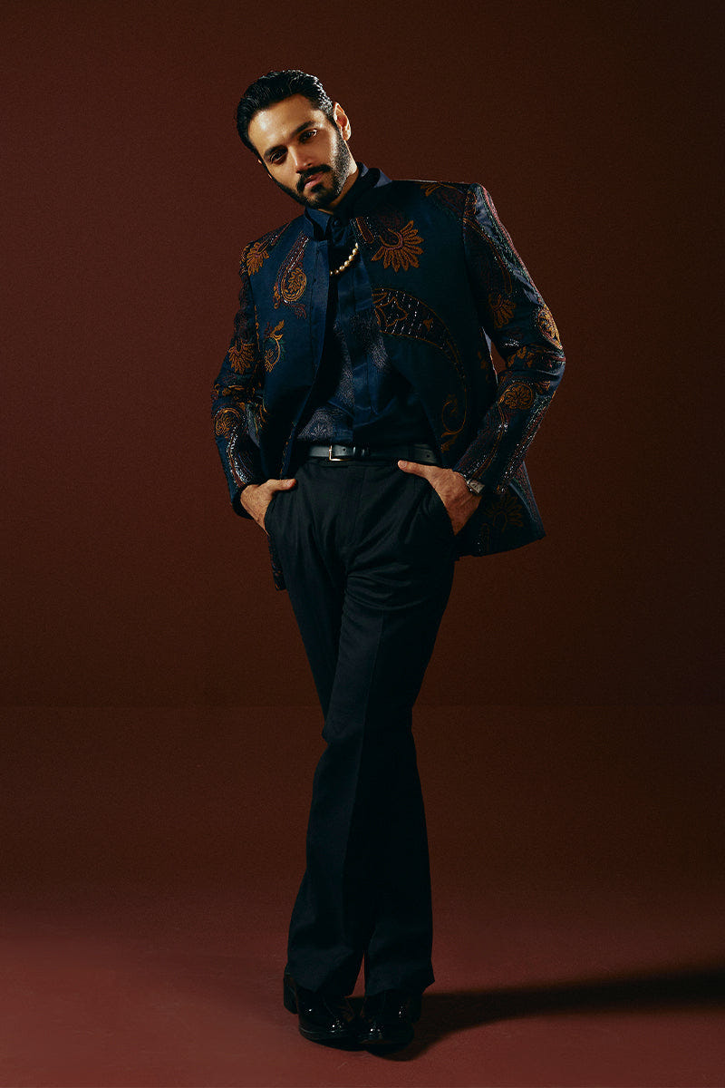 Republic By Omar Farooq | Bandhgala Suit | "Murtasim" Bandhgala Jacket -  Republic by Omar Farooq Bandhgala Suit - Original Designer Dress - House of Maryam