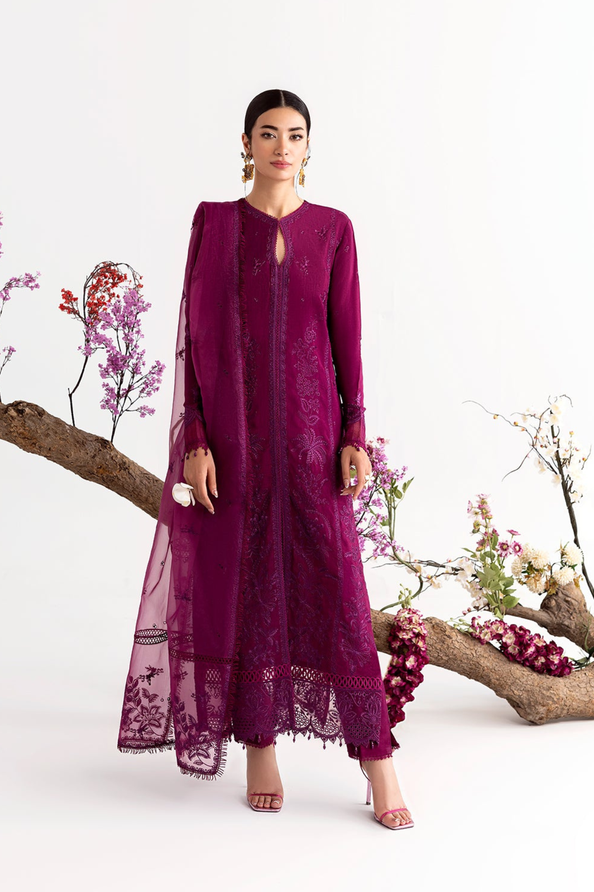 Enzo I Tu Es Aime I Prune -  Enzo Ladies Clothes - Original Designer Dress - House of Maryam