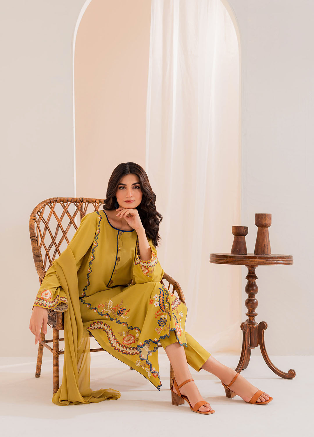 Vintage | Celine Luxe | Matcha -  Vintage Ladies Clothes - Original Designer Dress - House of Maryam