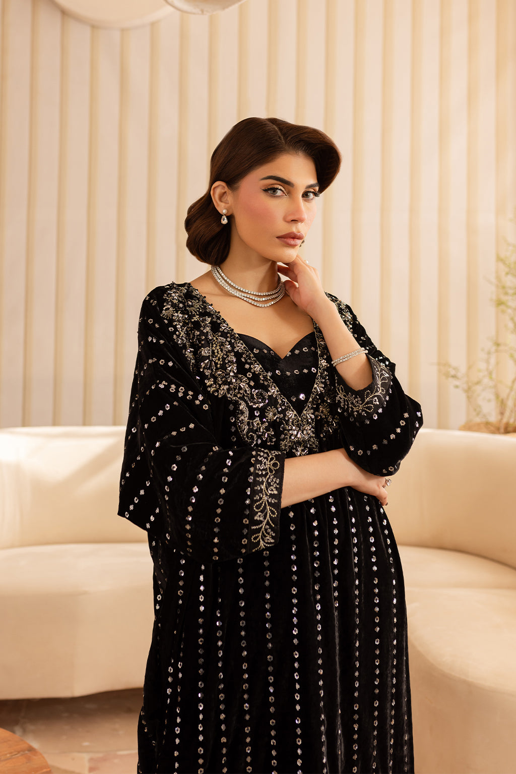 Vanya | Velvet Formals 24 |  KV-53 -  Vanya Ladies Clothes - Original Designer Dress - House of Maryam