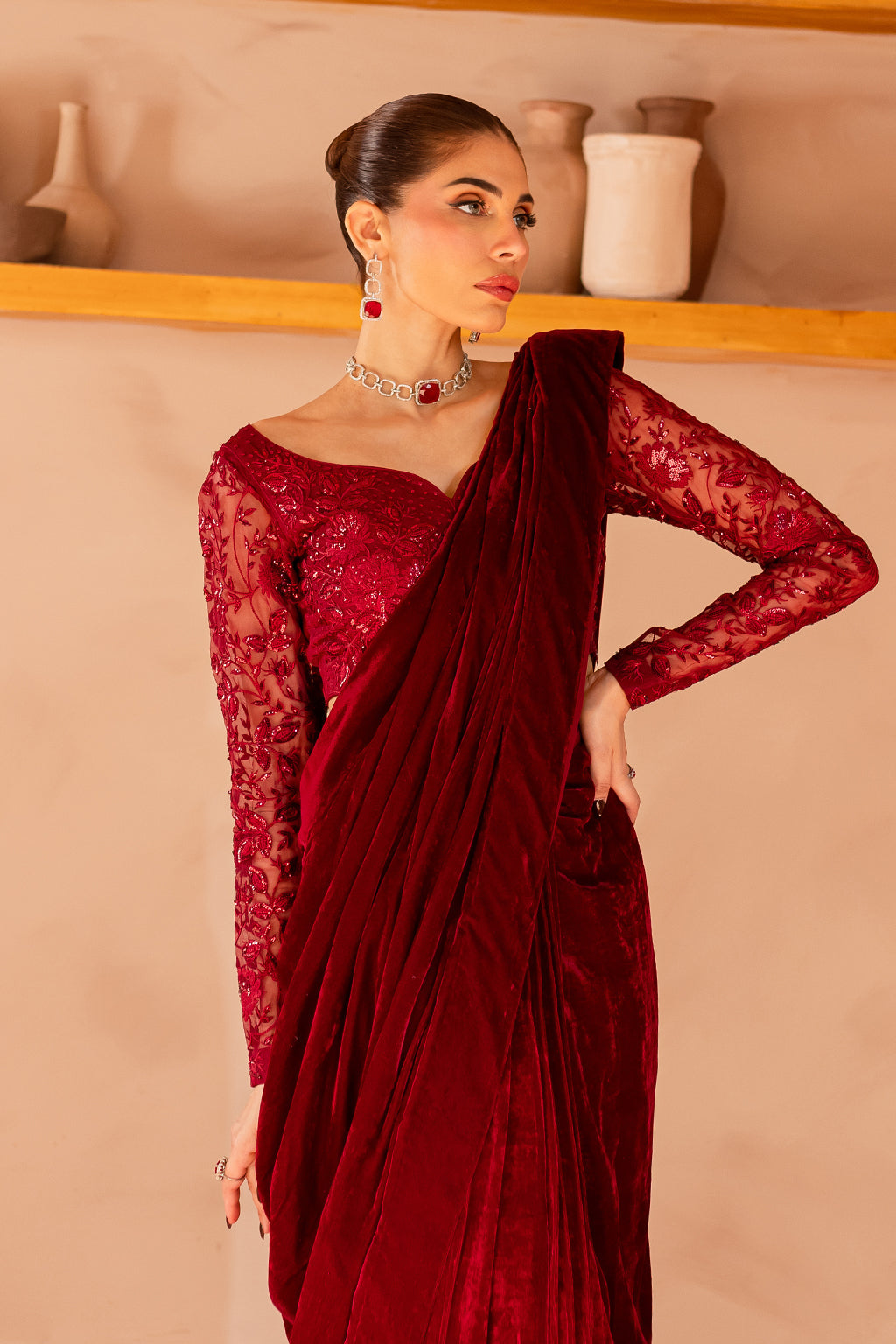 Vanya | Velvet Formals 24 | KV-55 -  Vanya Ladies Clothes - Original Designer Dress - House of Maryam