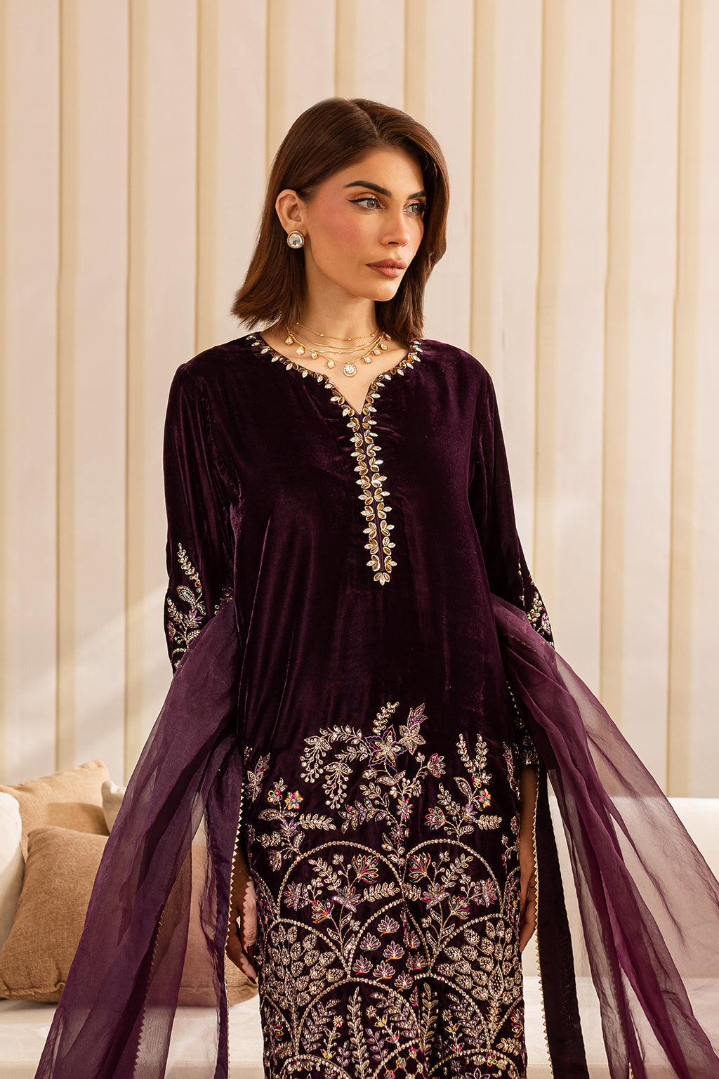 Vanya | Velvet Formals 24 |  KV-52 -  Vanya Ladies Clothes - Original Designer Dress - House of Maryam
