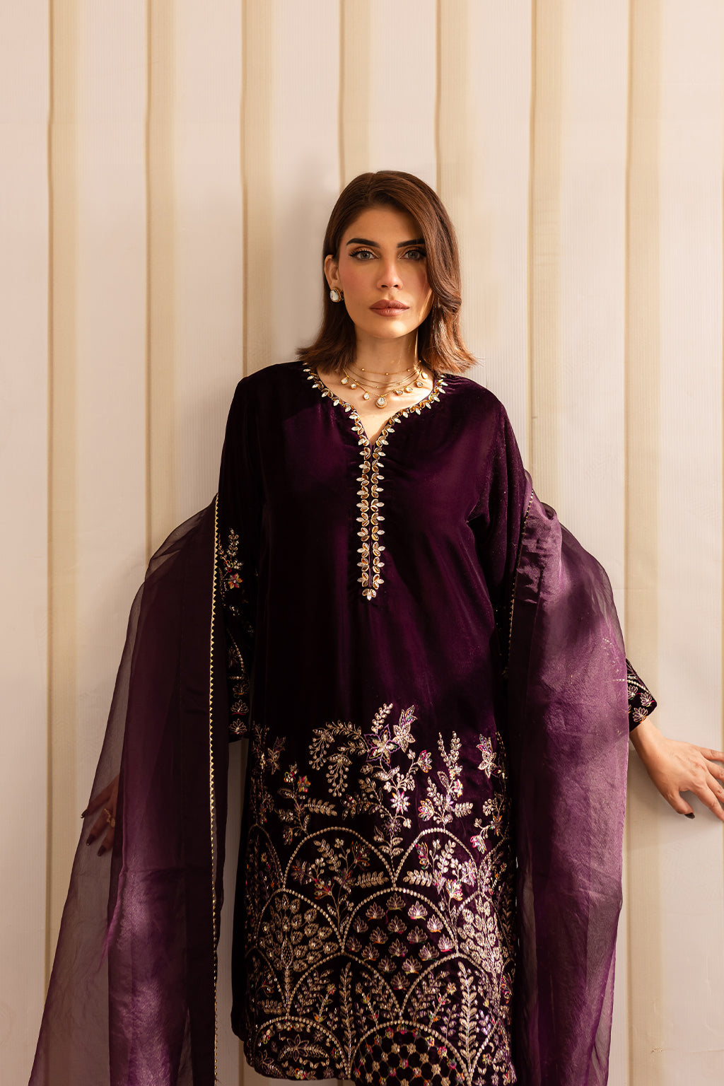 Vanya | Velvet Formals 24 |  KV-52 -  Vanya Ladies Clothes - Original Designer Dress - House of Maryam