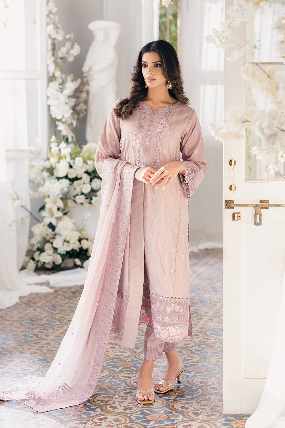 Azure | Ensembles Embroidered Formals | Vintage Mauve -  Azure Formal -  House of Maryam