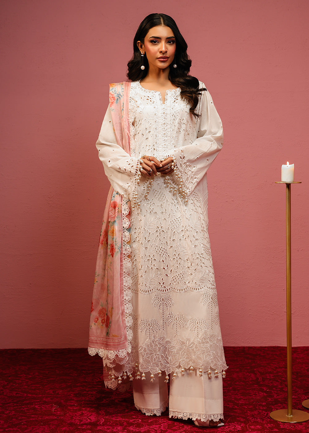 Al Karam | Schiffli Capsule | RTS | SHIRT, TROUSER & DUPATTA 8 by Alkaram