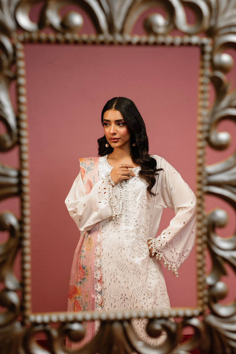 Al Karam | Schiffli Capsule | RTS | SHIRT, TROUSER & DUPATTA 8-3