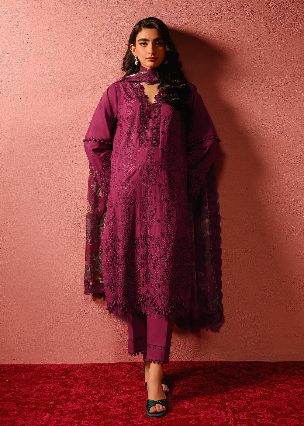 Al Karam | Schiffli Capsule | RTS | SHIRT, TROUSER & DUPATTA 1