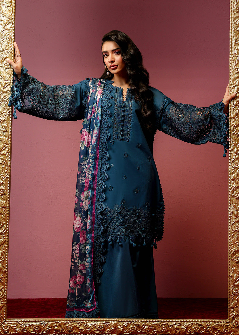 Al Karam | Schiffli Capsule | RTS | SHIRT, TROUSER & DUPATTA 3 by Alkaram