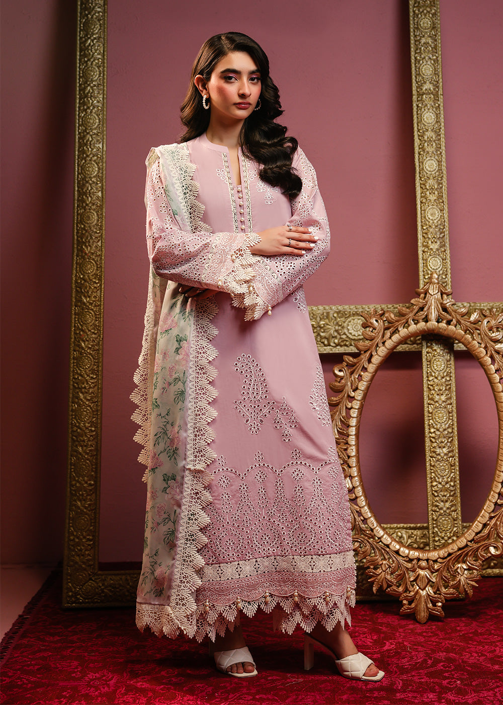 Al Karam | Schiffli Capsule | RTS | SHIRT, TROUSER & DUPATTA 9 by Alkaram