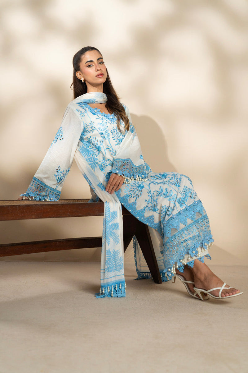 Al Karam | Schiffli Capsule | RTS | SHIRT, TROUSER & DUPATTA 6-3