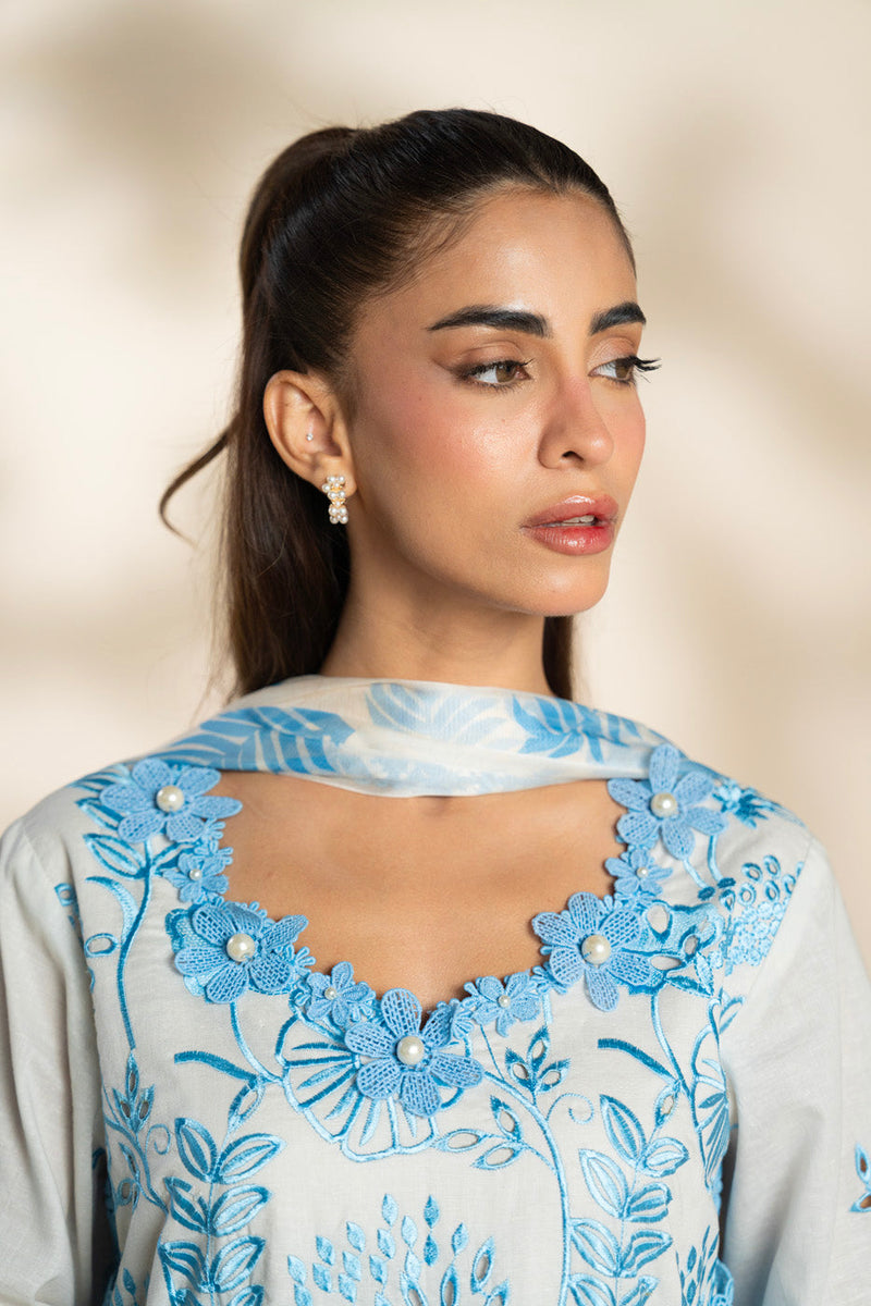 Al Karam | Schiffli Capsule | RTS | SHIRT, TROUSER & DUPATTA 6-4