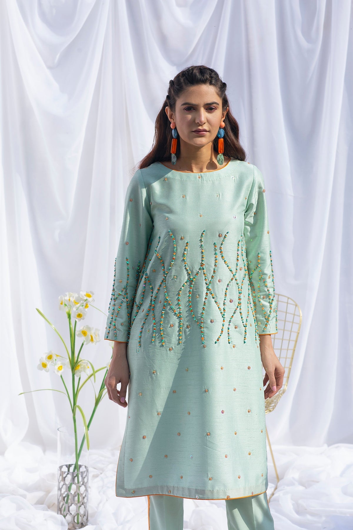Hana | Viridity Ready to Wear | SWISS MINT-VRT-002 -  Hana Ladies Clothes - Original Designer Dress - House of Maryam