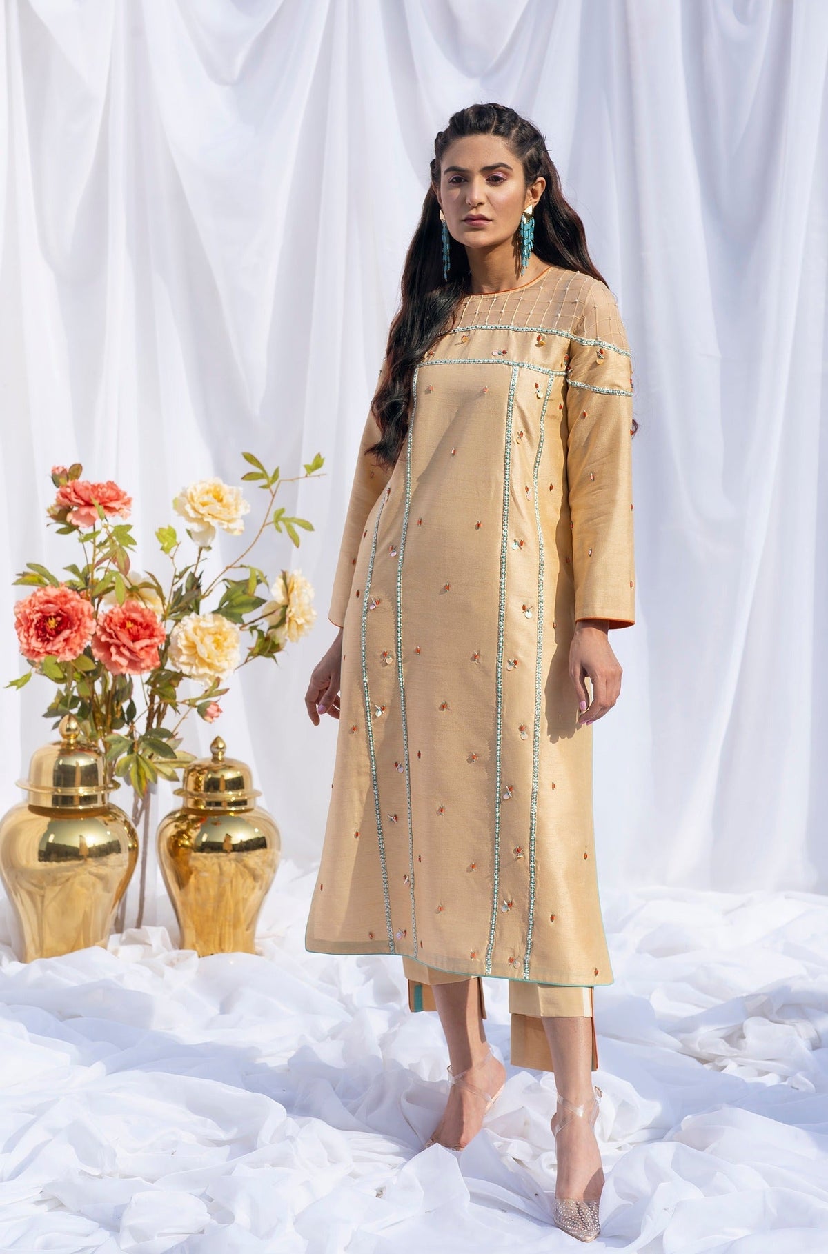 Hana | Viridity Ready to Wear | Marigold -VRT-008 -  Hana Ladies Clothes - Original Designer Dress - House of Maryam