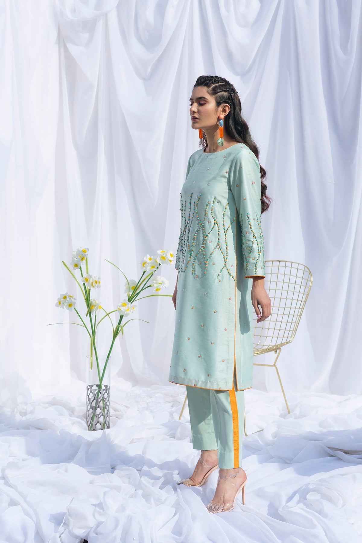 Hana | Viridity Ready to Wear | SWISS MINT-VRT-002 -  Hana Ladies Clothes - Original Designer Dress - House of Maryam