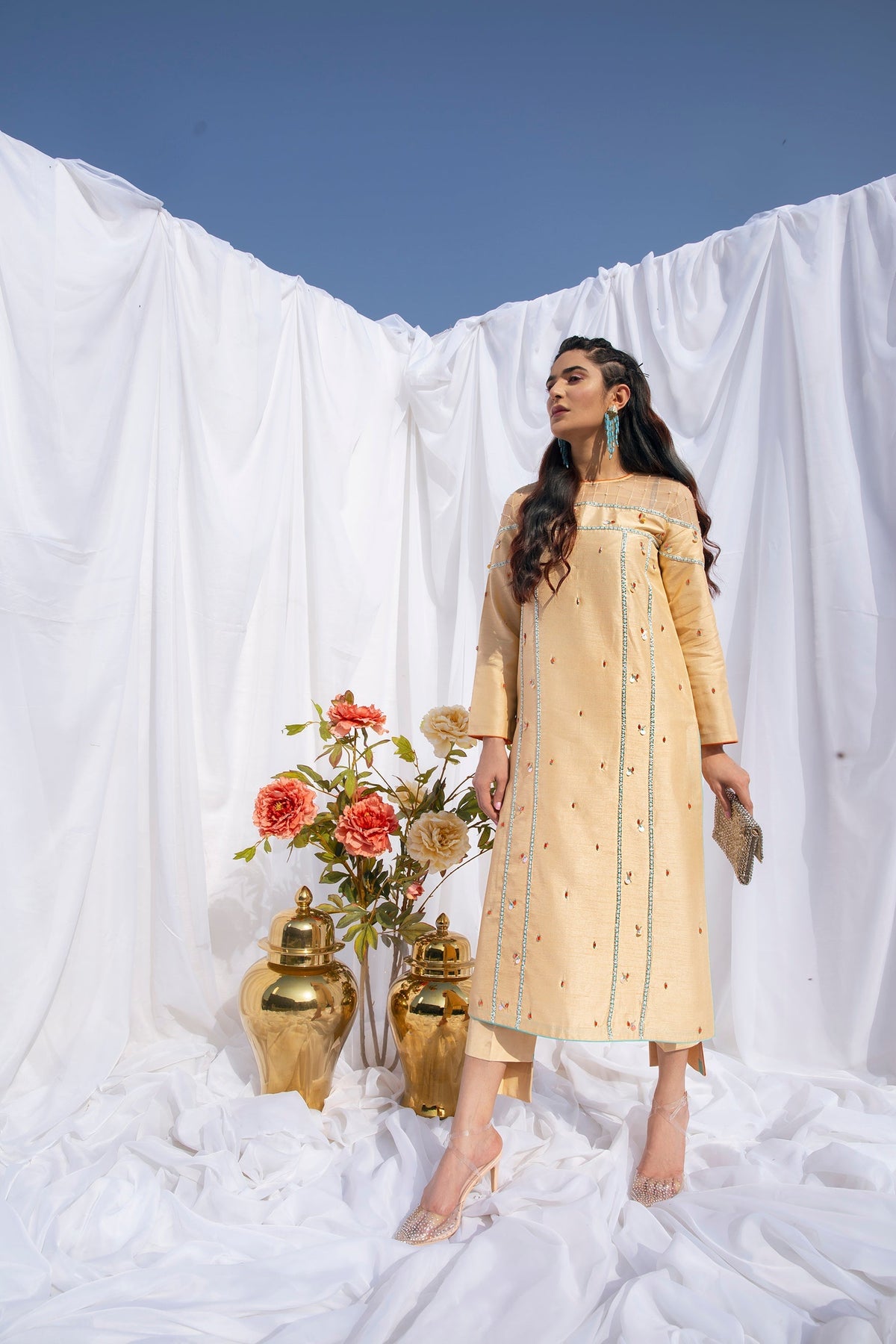 Hana | Viridity Ready to Wear | Marigold -VRT-008 -  Hana Ladies Clothes - Original Designer Dress - House of Maryam