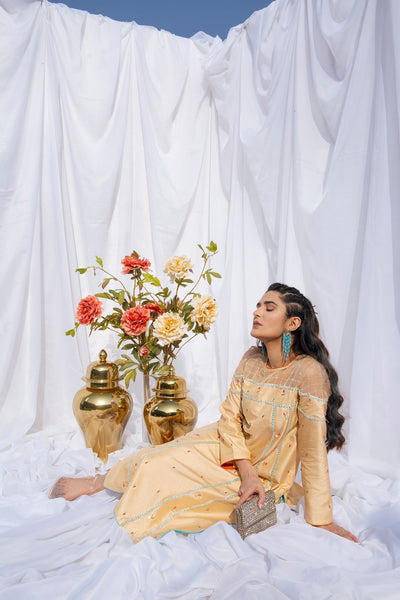 Hana | Viridity Ready to Wear | Marigold -VRT-008 -  Hana Ladies Clothes - Original Designer Dress - House of Maryam