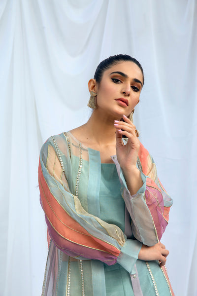 Hana | Viridity Ready to Wear | Island Teal -VRT-009 -  Hana Ladies Clothes - Original Designer Dress - House of Maryam