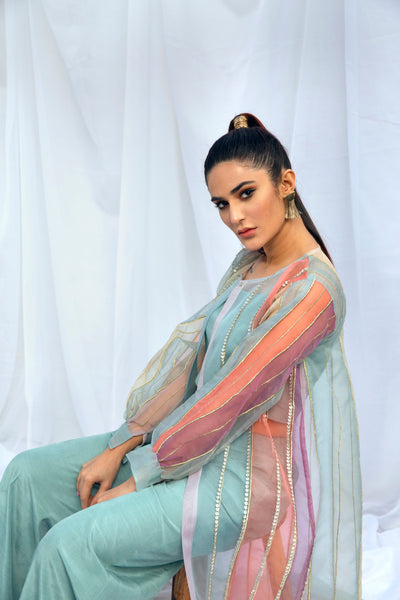 Hana | Viridity Ready to Wear | Island Teal -VRT-009 -  Hana Ladies Clothes - Original Designer Dress - House of Maryam