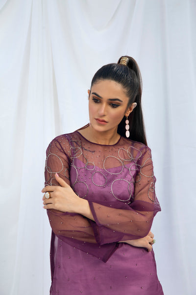 Hana | Viridity Ready to Wear | Peri-Winkle -VRT-010 -  Hana Ladies Clothes - Original Designer Dress - House of Maryam
