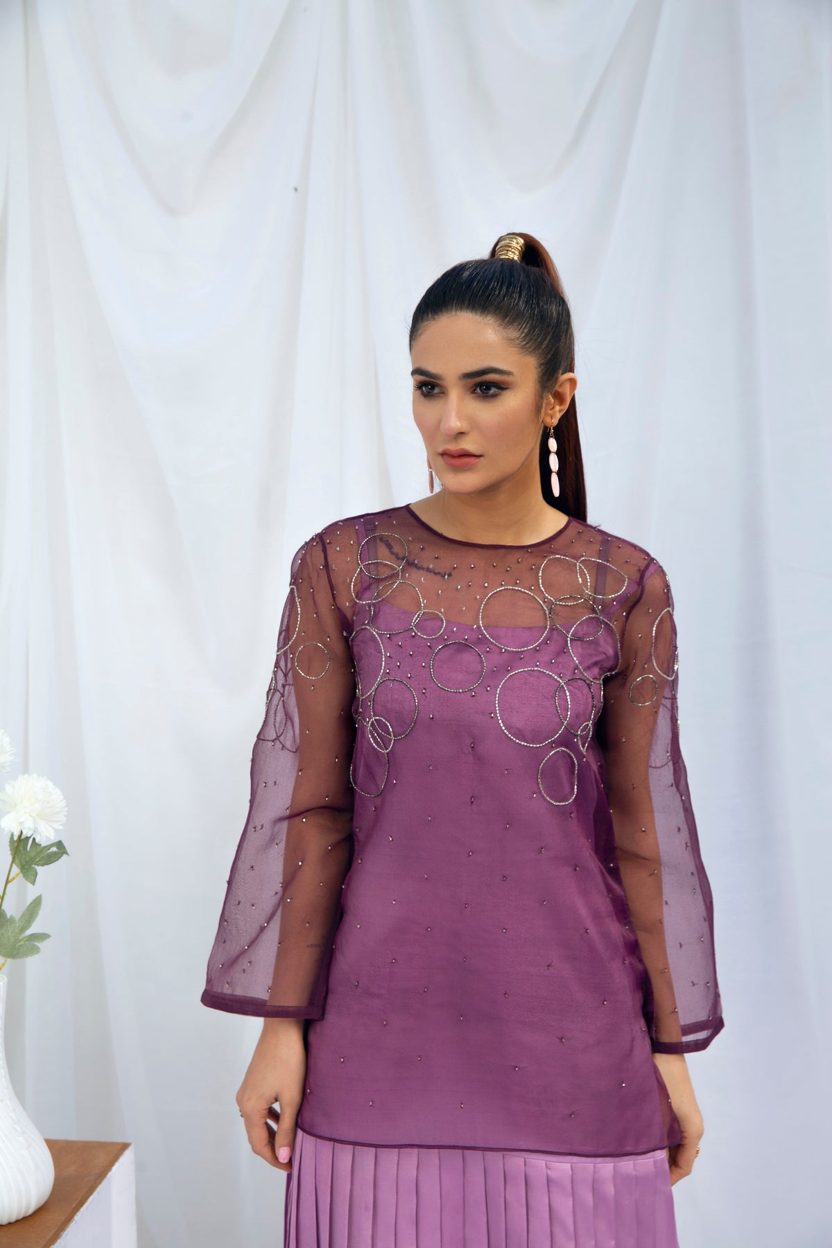 Hana | Viridity Ready to Wear | Peri-Winkle -VRT-010 -  Hana Ladies Clothes - Original Designer Dress - House of Maryam