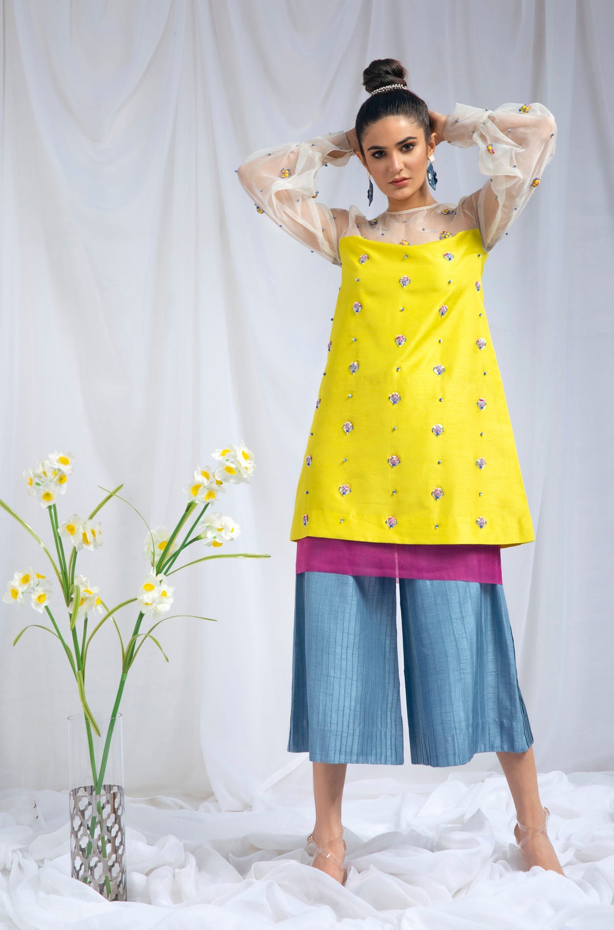 Hana | Viridity Ready to Wear | Citrus Twist -VRT-011 -  Hana Ladies Clothes - Original Designer Dress - House of Maryam