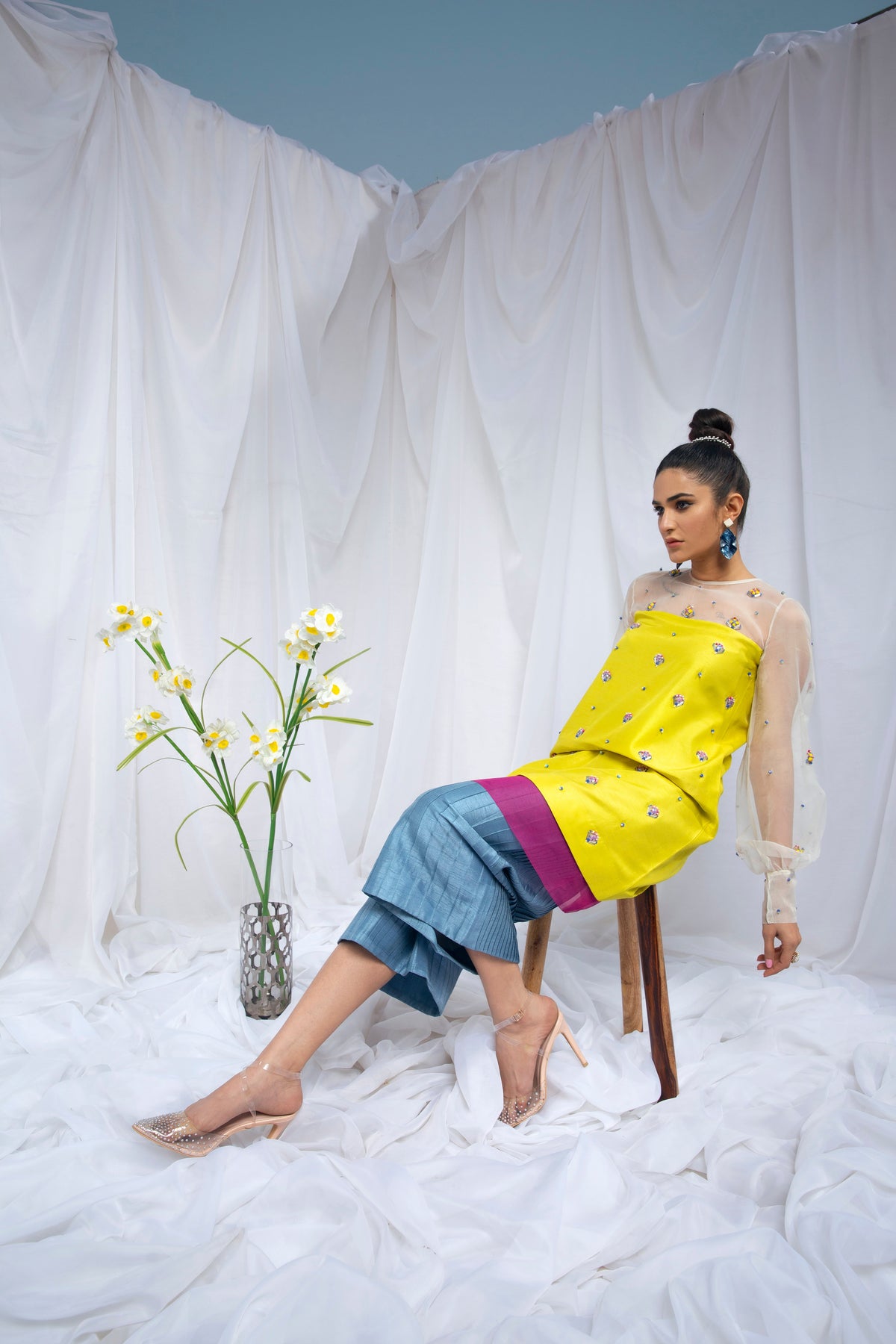 Hana | Viridity Ready to Wear | Citrus Twist -VRT-011 -  Hana Ladies Clothes - Original Designer Dress - House of Maryam