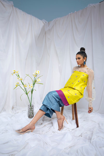 Hana | Viridity Ready to Wear | Citrus Twist -VRT-011 -  Hana Ladies Clothes - Original Designer Dress - House of Maryam