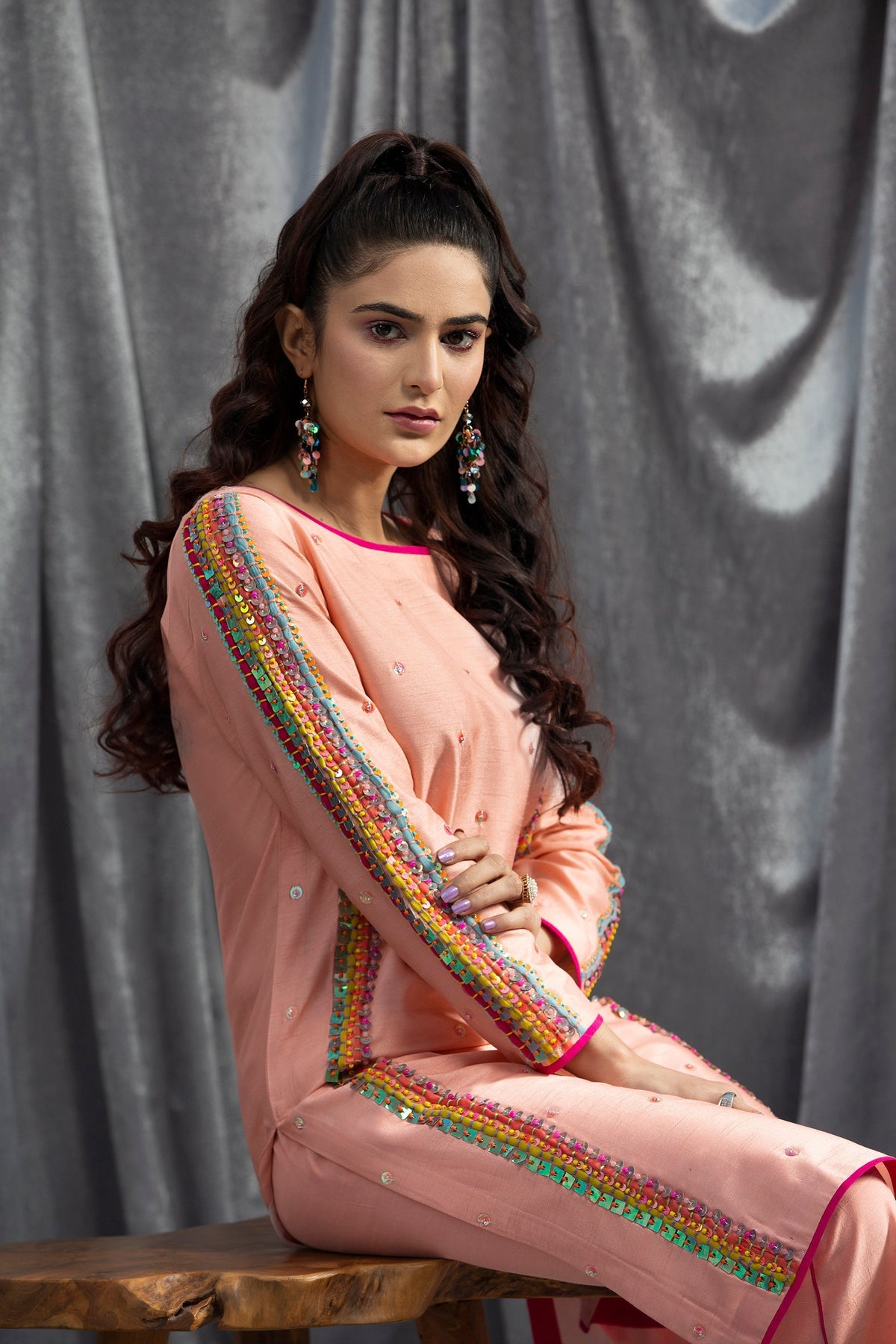 Hana | Viridity Ready to Wear | SALMON-VRT-001 -  Hana Ladies Clothes - Original Designer Dress - House of Maryam