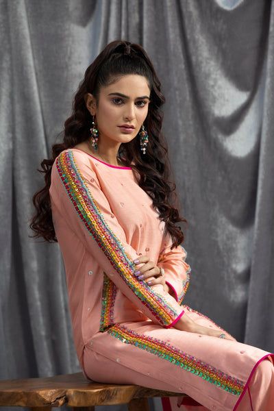 Hana | Viridity Ready to Wear | SALMON-VRT-001 -  Hana Ladies Clothes - Original Designer Dress - House of Maryam