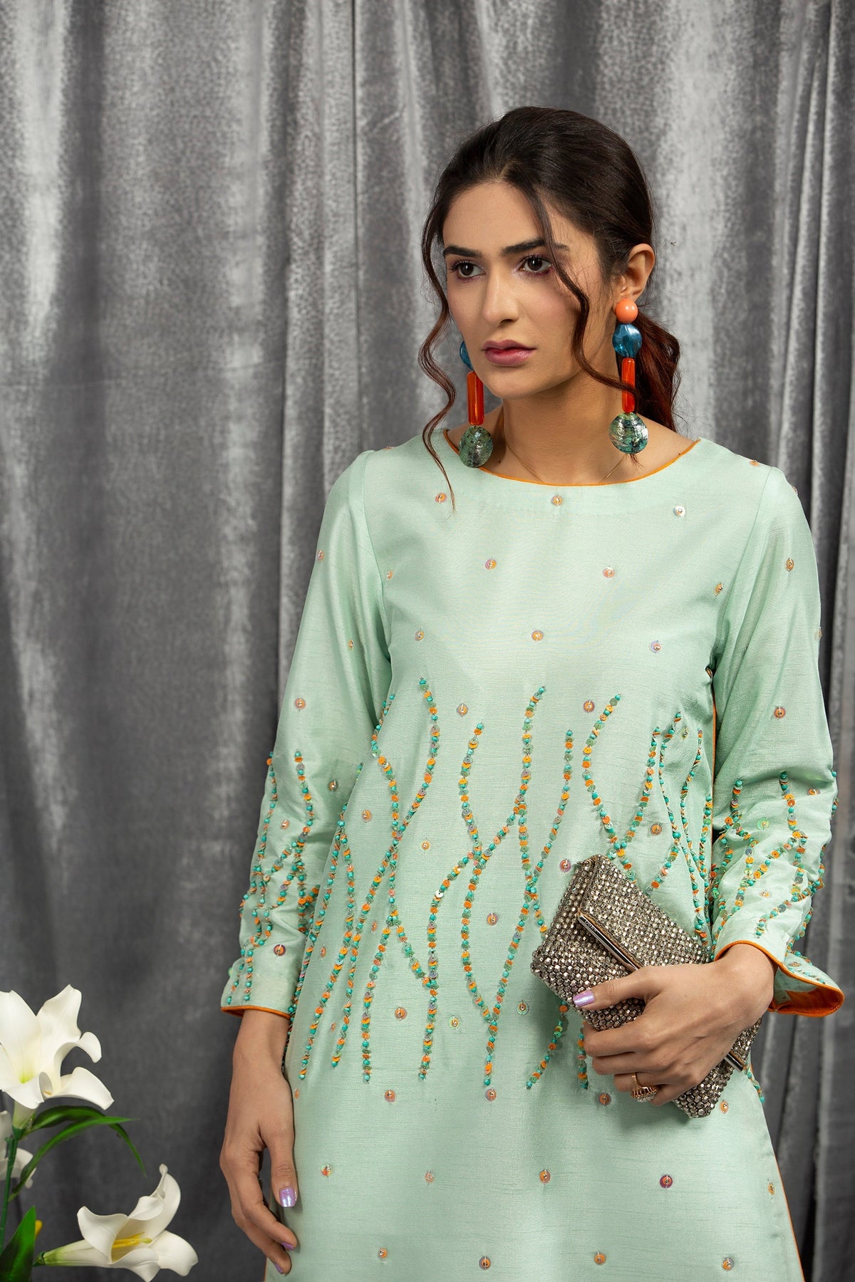 Hana | Viridity Ready to Wear | SWISS MINT-VRT-002 -  Hana Ladies Clothes - Original Designer Dress - House of Maryam