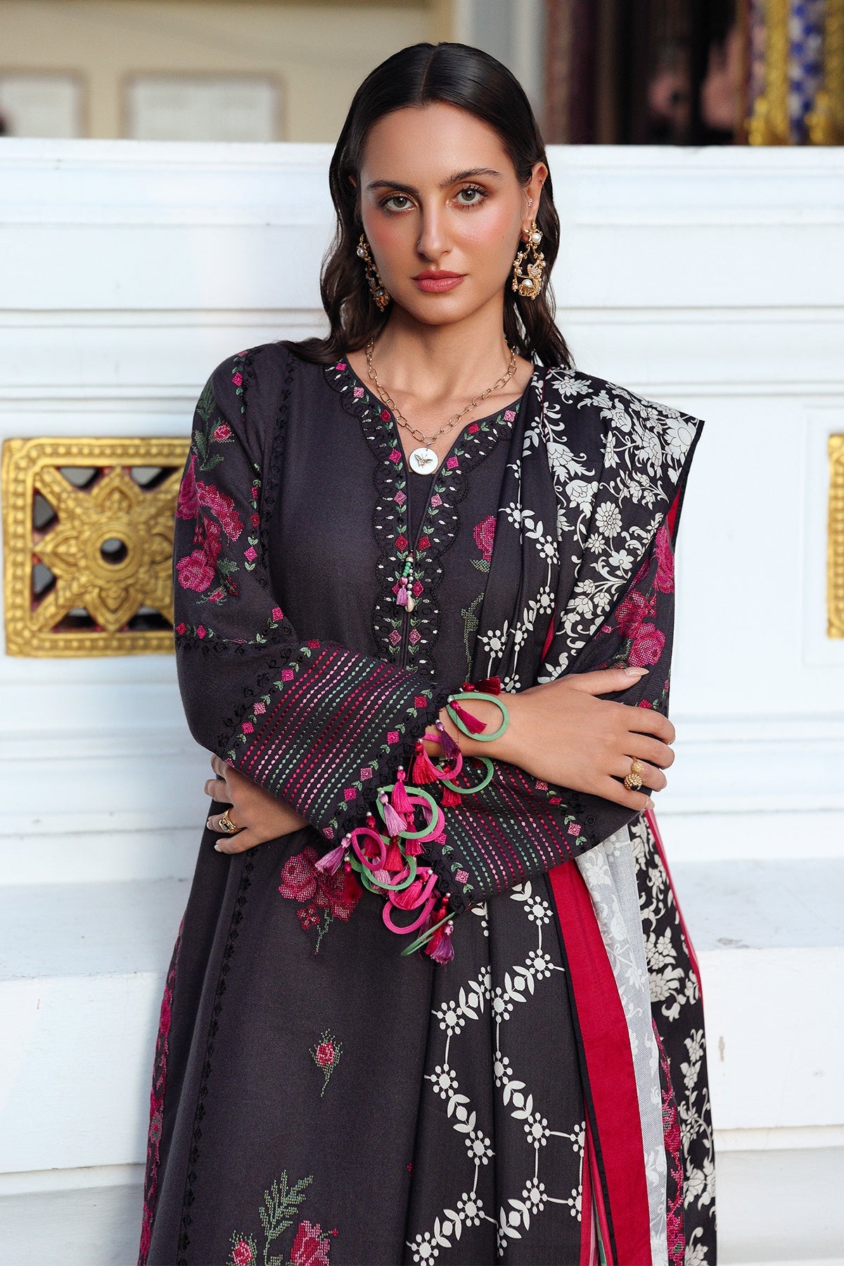 Charizma | Poshima Winters 25 |  3-pc Unstitched Wool Shawl Collection PSW5-05, image 3
