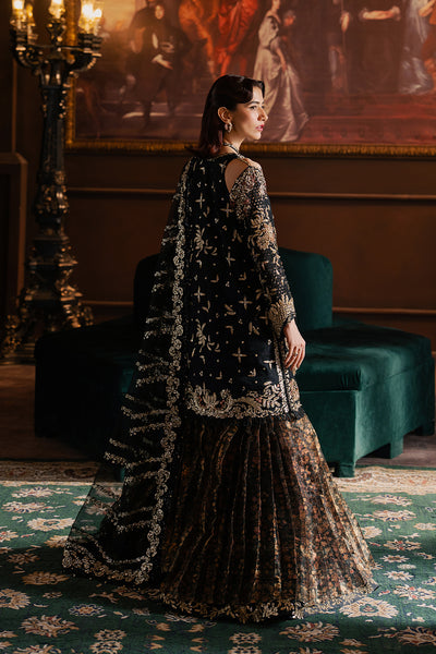 Afrozeh Sarave black formal shirt and sharara, photo 2